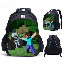 Рюкзак с тиле Minecraft школьный мультфильм дети рюкзак милый основной студент школьные ранцы для мальчиков обувь для девочек Детский сад Дети