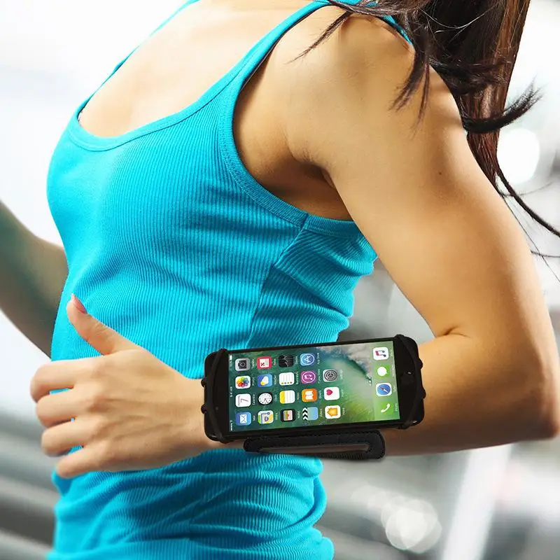 

DSstyles 180° Rotatable Phone Wristband for iPhone Xs Max Xr Samsung Galaxy S9+ S8 for Jogging Running Cycling Hiking Sports Armband
