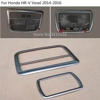 

Car Stick ABS Chrome Head Rear Read Front Reading Light Lamp Trim Hoods For Honda HRV HR-V Vezel 2014 2015 2016 2017 2018