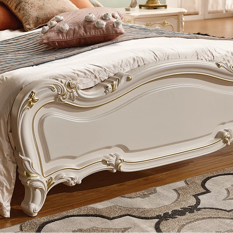 luxury European and American style 1.5m Leather Bed, European Style Single Bed, Double Bed, Princess Bed