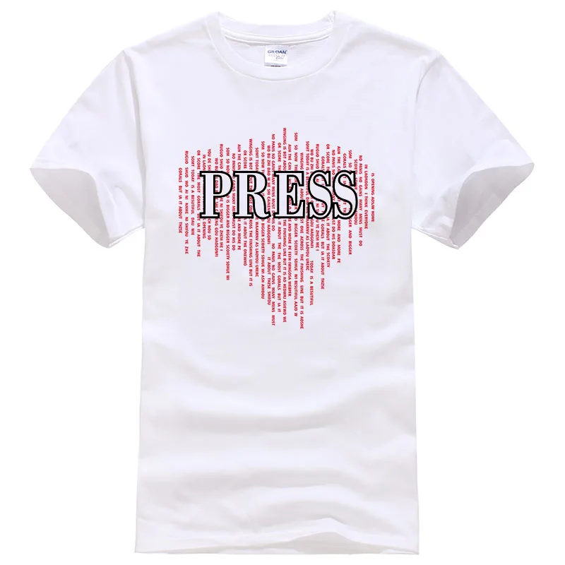 Camisetas Men Women 2017 Cotton short sleeves letter Press printed T