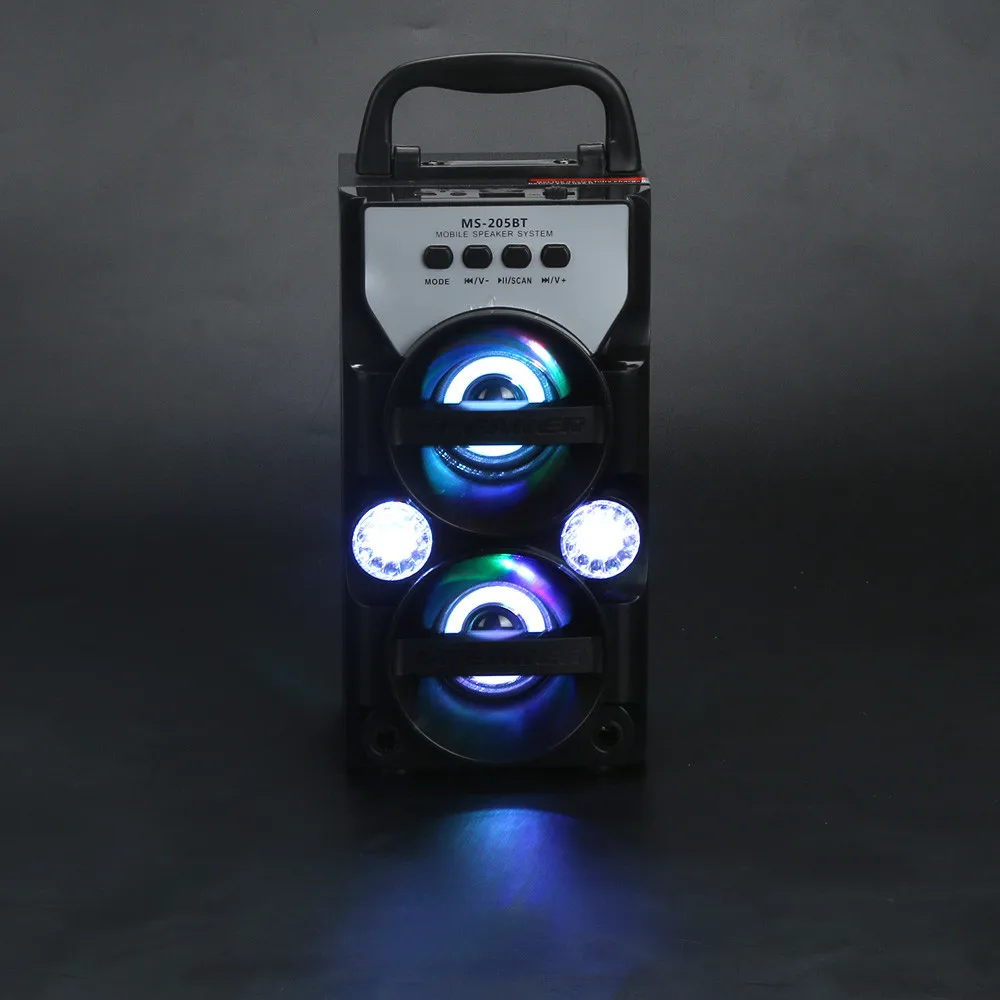 HIPERDEAL Led Bluetooth Беспроводная Портативная колонка с супер басами USB/TF/AUX/FM радио