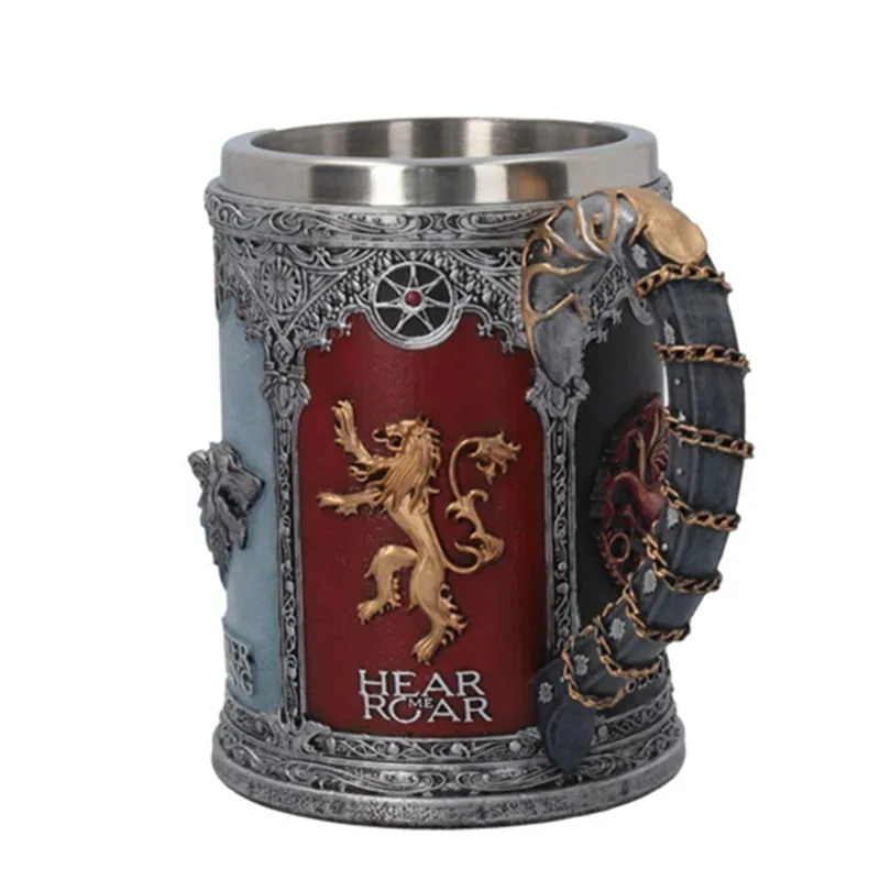 Игра престолов Signets Tankard кофейные кружки из нержавеющей стали, чашки и кружки из смолы, креативная посуда для напитков Mark