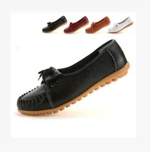 Женские туфли на шипованной подошве с бантами белого цвета туфли для беременных из мягкой натуральной коровьей кожи большой размер 40 удобная обувь для вождения