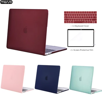 

MOSISO Crystal\Matte Laptop Case For Apple Macbook New Pro 13 15 With Touch Bar Shell Case for Mac Pro13 15 inch Cover 2016-2018