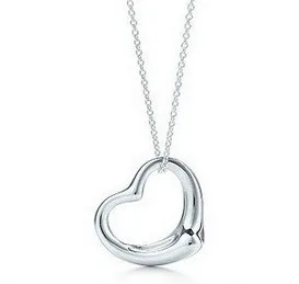 

Korean jewelry fashion simple silver plated peach heart necklace jewelry accessories for women Free Shipping