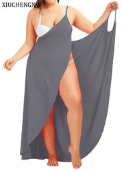 Закрытый Купальник для женщин длинный пляжный женский модный чехол шаль от солнца платье плюс размер дешево Vestido Плайя Mujer Обложка