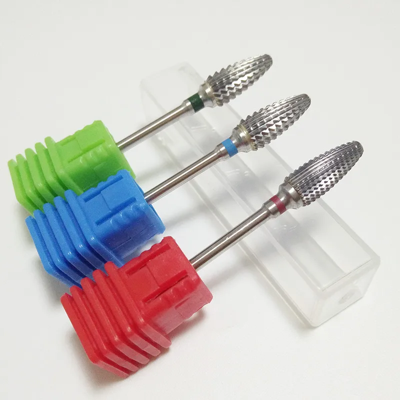 

10pcs Available Coating Tungsten Carbide Nail Bit +1Brush For Electric Manicure Drill Machine Nail File Art Tool,2.35mm shank.