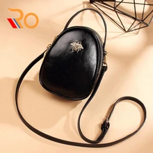 Модные из искусственной кожи Малый Для женщин сумки известная марка масла Воск Кожа Для женщин сумка Би Pattern Для женщин сумка