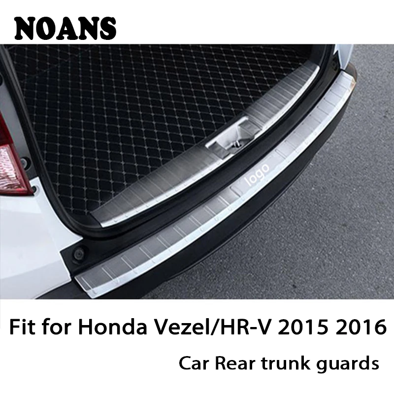 

NOANS For Honda Vezel/HR-V 2015 2016 Auto Car Rear Trunk Door Bumper Anti Scratch Strips Stainless Steel Accessories
