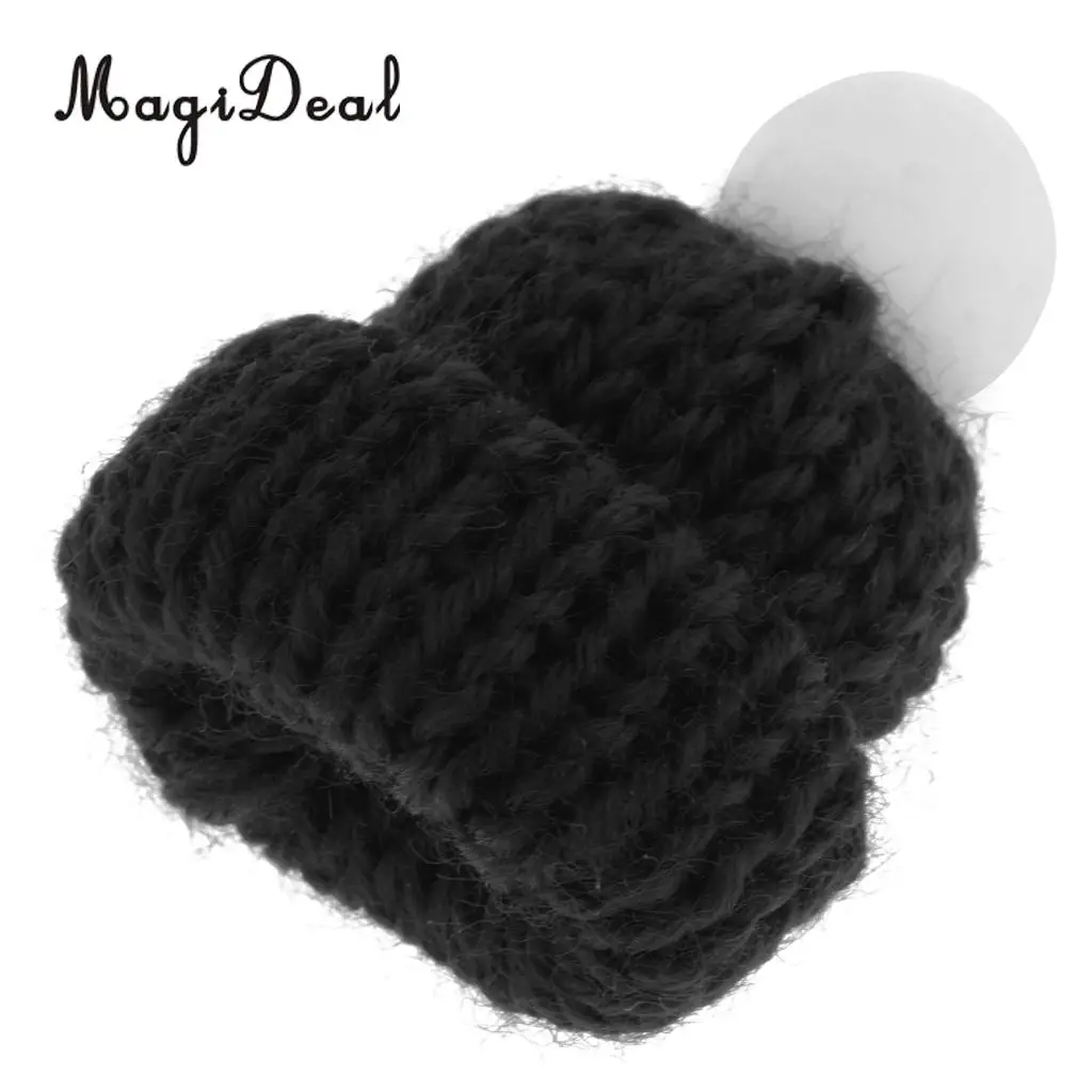 Lovely Miniature Mini Knit Hats for 1:12 Scale Dollhouse Miniature Home Shop Accessories Dolls House Interior Decoration Red
