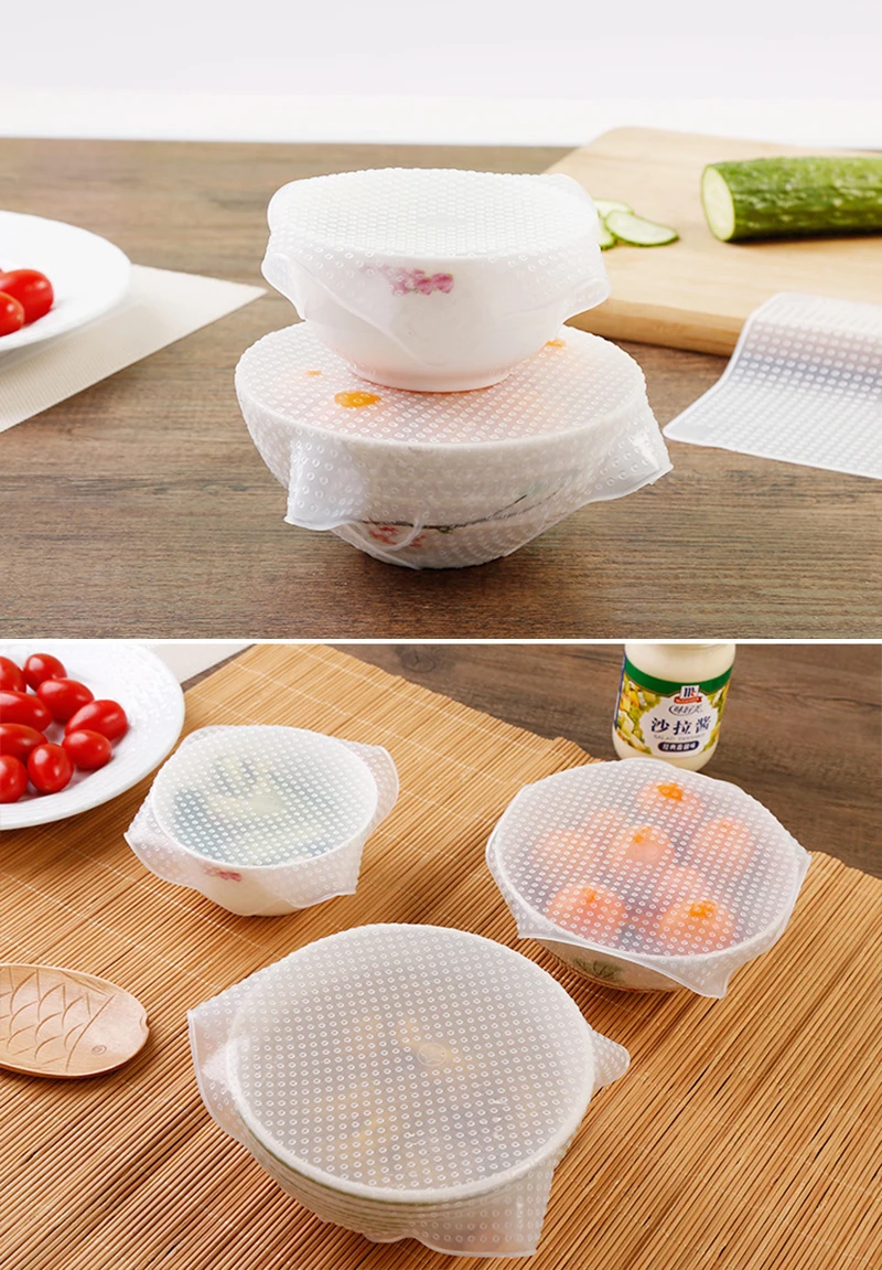 Reusable silicon stretch lids universal lid Silicone food wrap bowl pot lid silicone cover pan cooking Kitchen Cover Stoppers