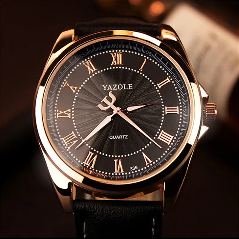 

YAZOLE Men Top Brand Luxury Famous 2021 Wristwatch New Design Leather Analog Quartz Clock Ceasuri Erkek Saat