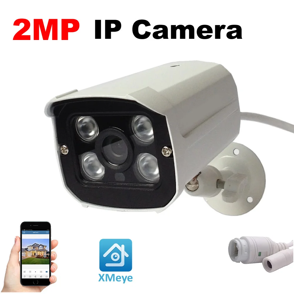 

1080P IP Camera HD Night Vision Waterproof 2MP XMeye Phone APP CMS Software Metal Motion Detect Video Surveillance Camera