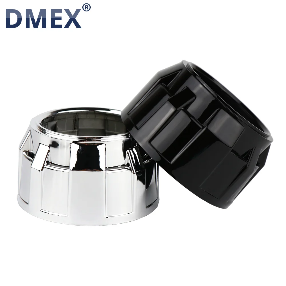 DMEX 2,5 дюймов объектив проектора кожухи маска корпус Серебряный Хром Черный цвет легко изменить установка для HID светодиодный объектив проектора