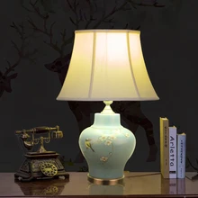 Цзиндэчжэнь китайская керамическая настольная лампа спальня гостиная украшение для столовой настольная лампа прикроватная