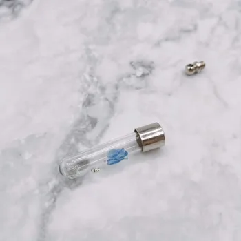 

100pcs/lot glass vial pendant seals screw cap perfume essential oil bottle rice art glass pendant necklace jewelry accessory