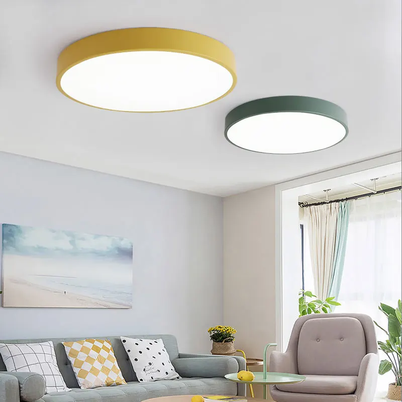 Moderno e Minimalista Sala de Estar Conduziu a Iluminação Lâmpada do Teto Quarto Restaurante Estudo Corredor Varanda Nórdico Macaron Criativo 11 Luzes e Iluminação