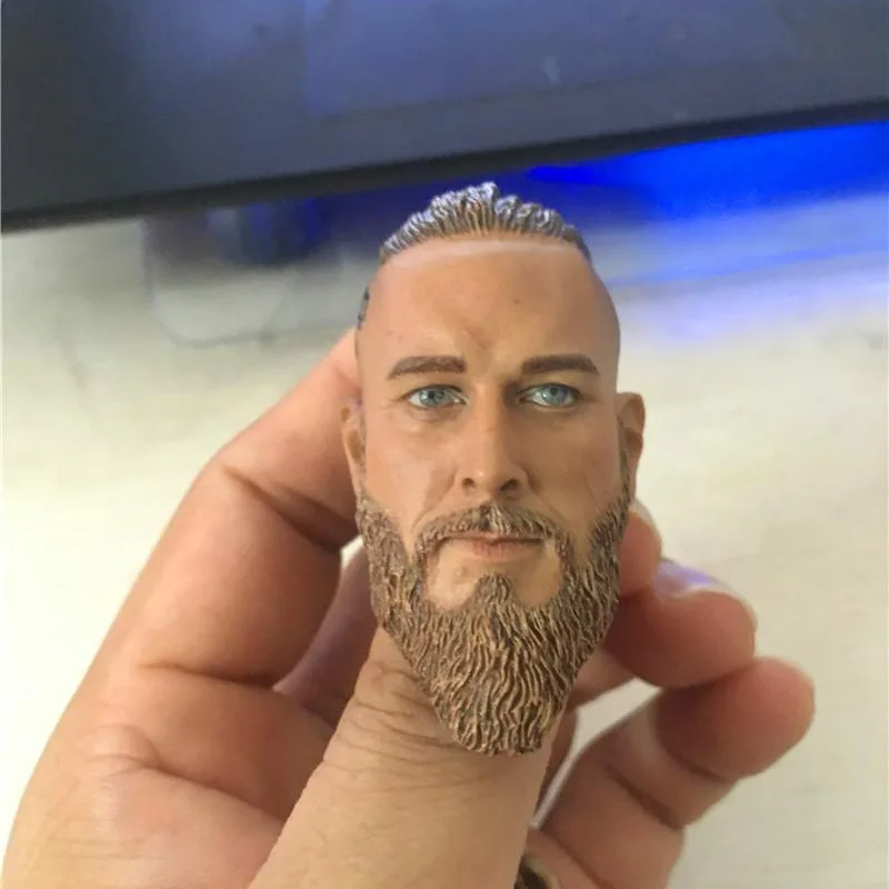 Mnotht 1/6 мужские Viking голова резная модель Трэвис Fimmel мужской непутающиеся вьющиеся