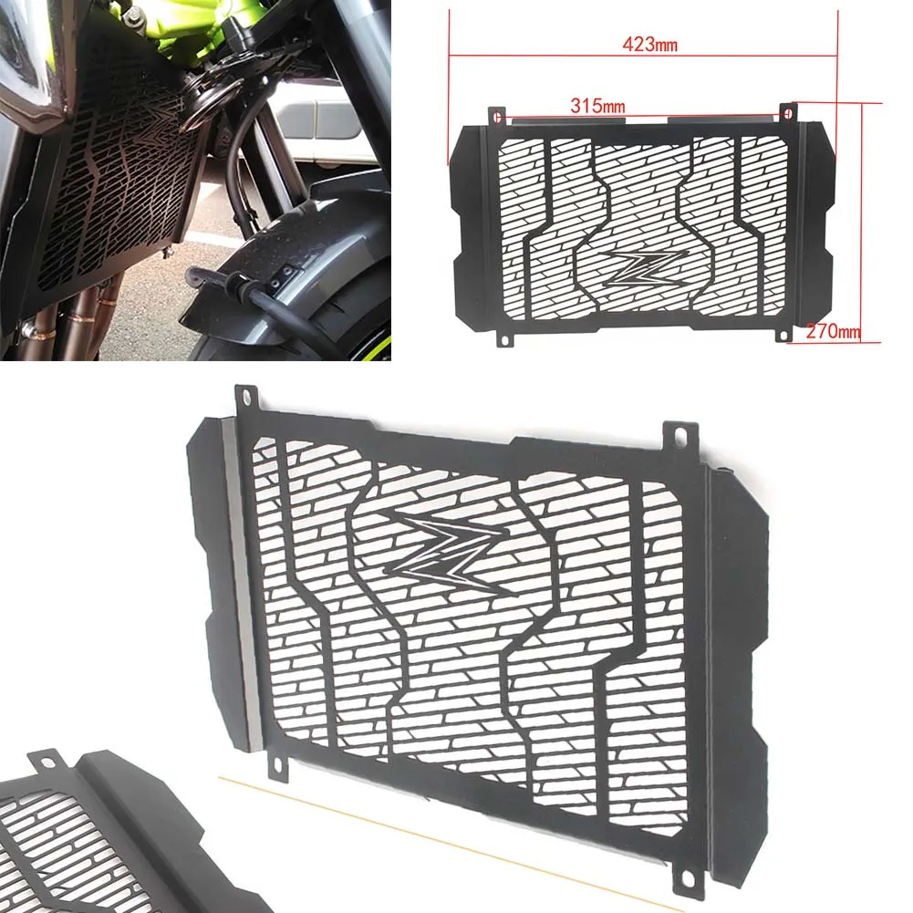 

Motorcycle Radiator Guard Grill Cover Protector Grille For Kawasaki Z900 2017 2018 Stainless steel