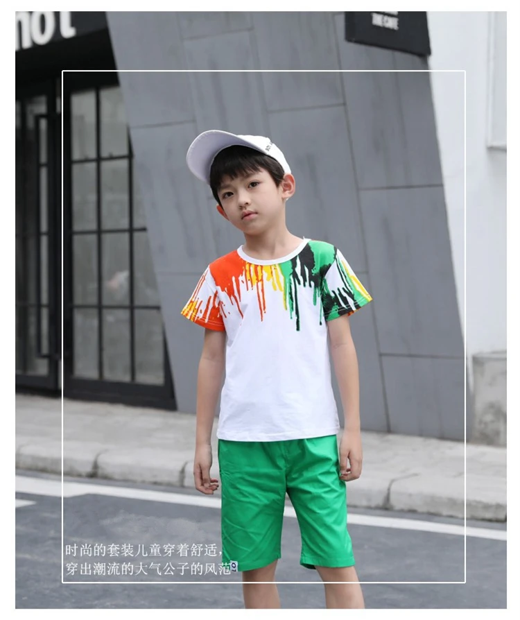 New Cotton Baby Boy Clothes Set Summer Casual Sports Clothing For Boys Active Tshirt Short Pants Kids Suit 2 Pcs Child Tracksuit (2)