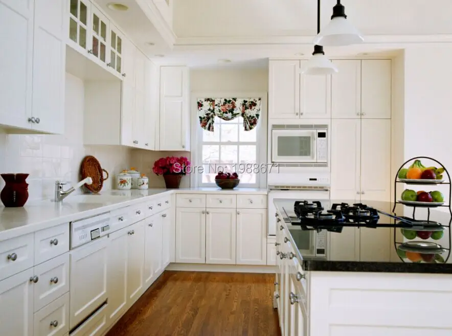 White Oak Wood Kitchen Cabinet Country Style Guangzhou Wood