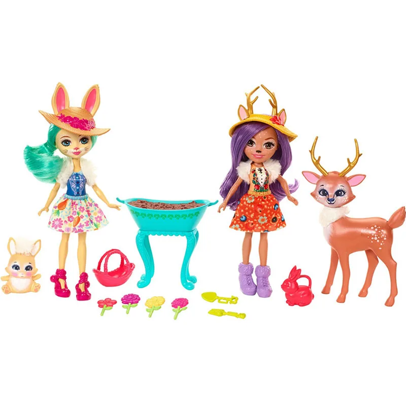 Enchantimals сад Волшебная кукла игровой набор FDG01 модные Enchantimals Коллекционная модель куклы игрушка для девочек подарок игрушки