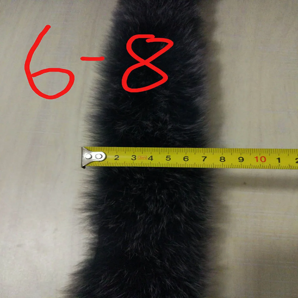 Зимний воротник из натурального Лисьего меха, натуральный меховой воротник 70 см, длинный шарф из натурального меха - Цвет: 6cm- 8cmwidth