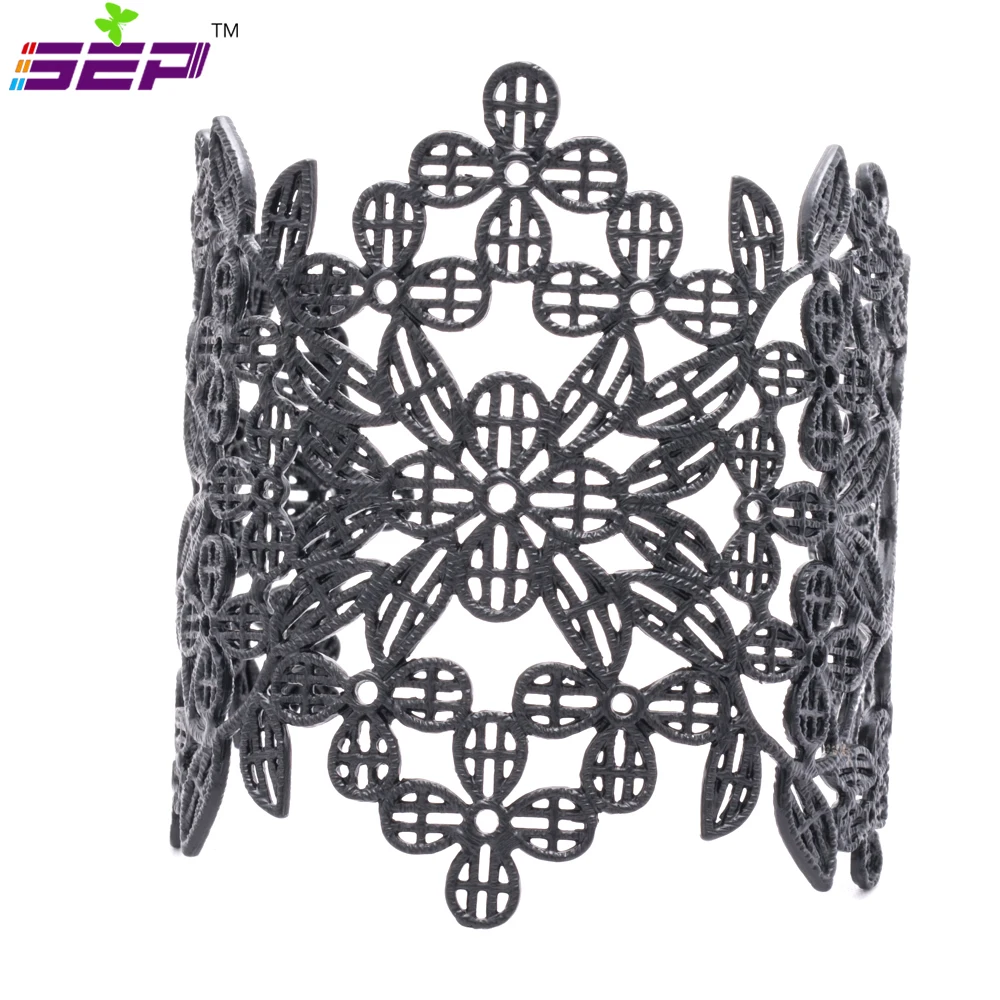 3 Colors Vogue Vintage Style Lace Leaves Bracelet Bangle Cuff BRA002