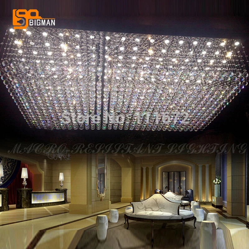 

new crystal lamp large contemporary chandelier modern project lighting