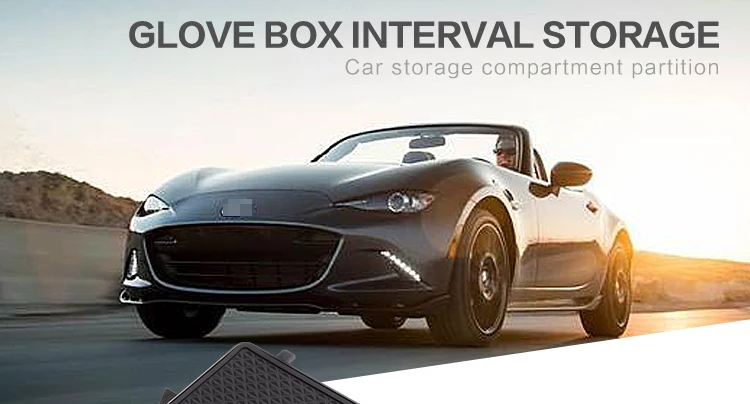 Fltaheroo Car Glove Box Interval Storage for Mx-5 Rf Miata 2015-2019 Storage Console Tidying Box Black Central Storage Box