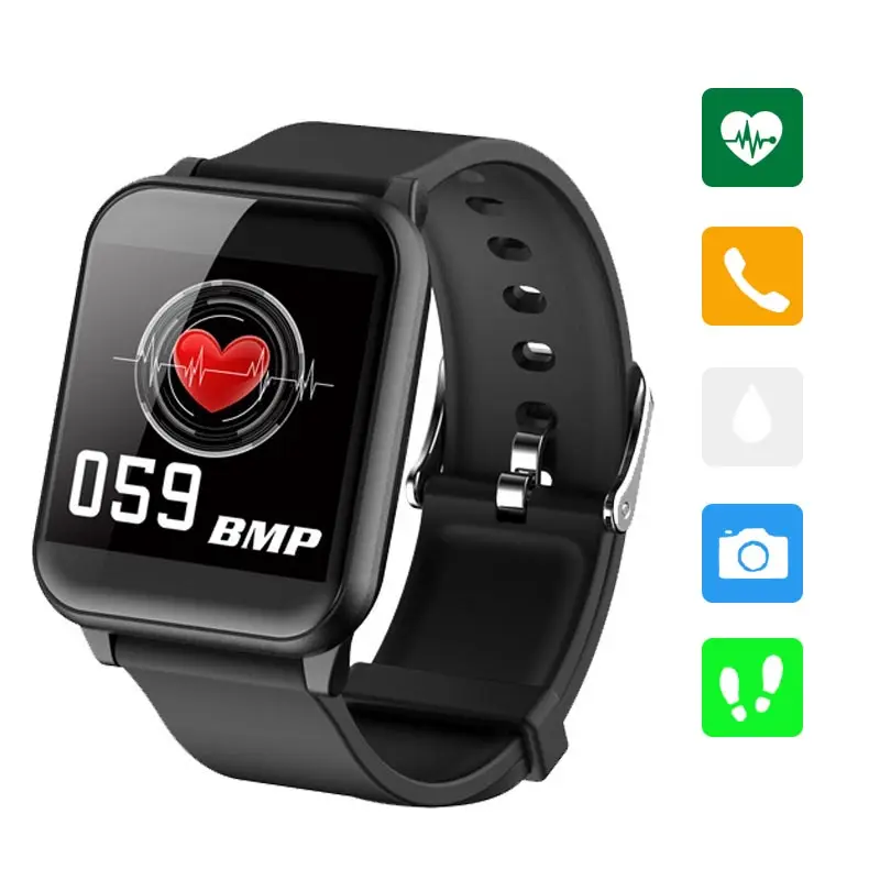 

HATOSTEPED Sports Smart Watch Waterproof 1.3 Inch Color Screen Heart Rate Blood Pressure Smart Band Monitoring Smart Bracelet