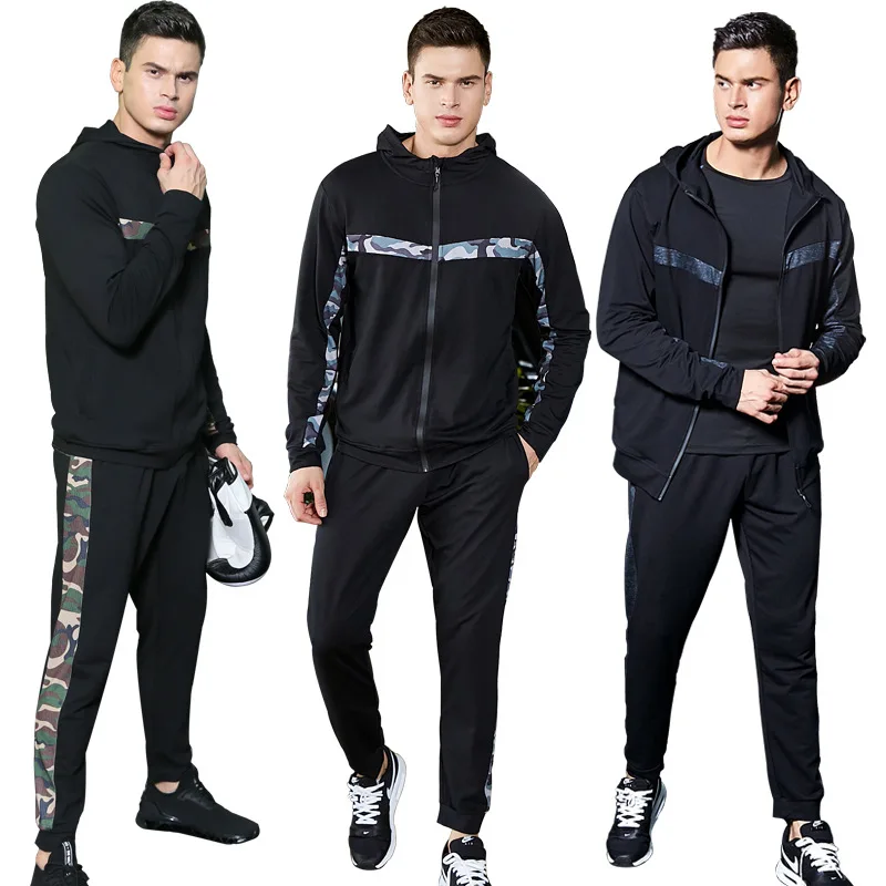 2018 New spring Autumn Men Sporting Suit hoodies+Pant Sweatsuit 2 Piece Set Sportswear Mens Clothing Tracksuit teens Set 3XL Men