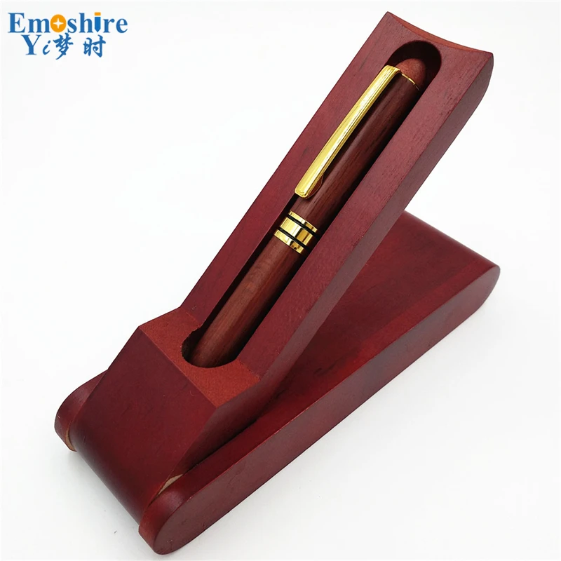 Emoshire Wooden Pen Ballpoint Pen Roller Ball Pen Gift Set with Wood Cufflinks (12)