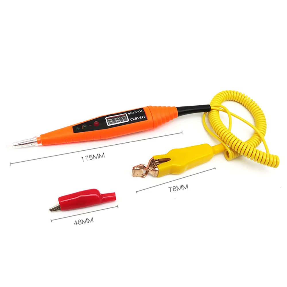 Multi-Function Digital Test Pencil Voltage Tester Test Pen 2.5-32V for Checking Circuits Fuses With Spring Wire