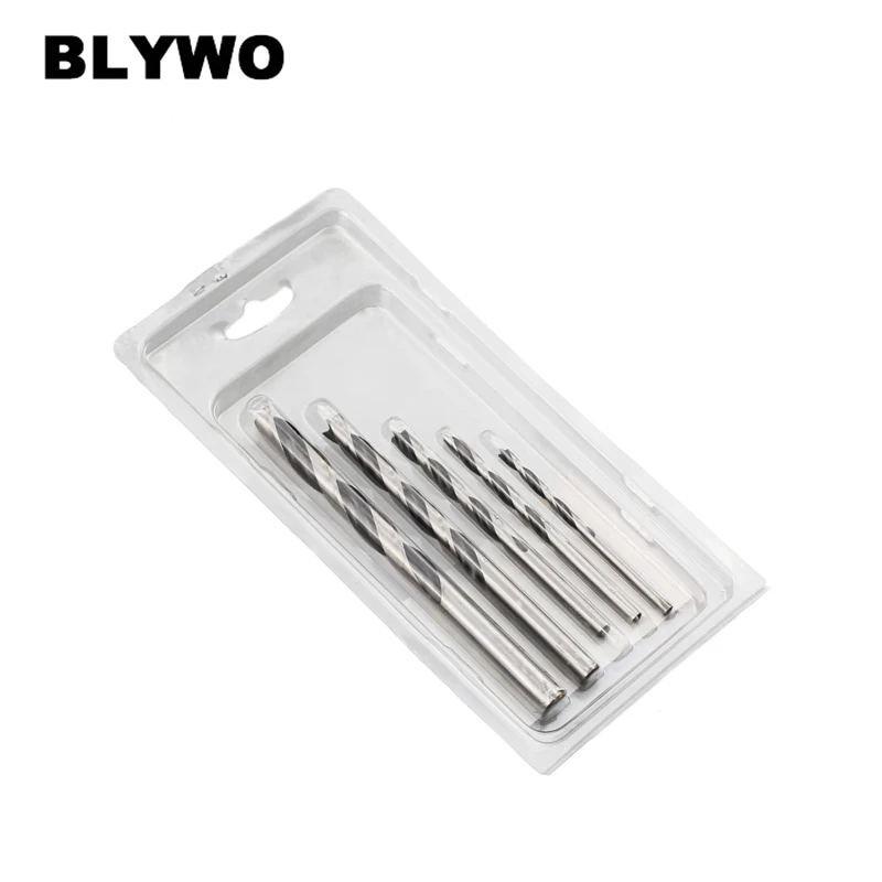 5pcs High Speed Steel Straight Shank Twist Drill Bit  for wood working