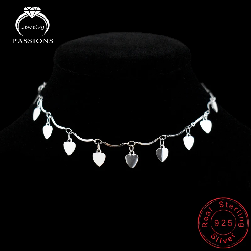

New Arrival Bohemia 925 Sterling Silver Heart Pandent Anklets Bracelets Beach Anklet On Leg Chain For Women&Girl Jewelry Gift