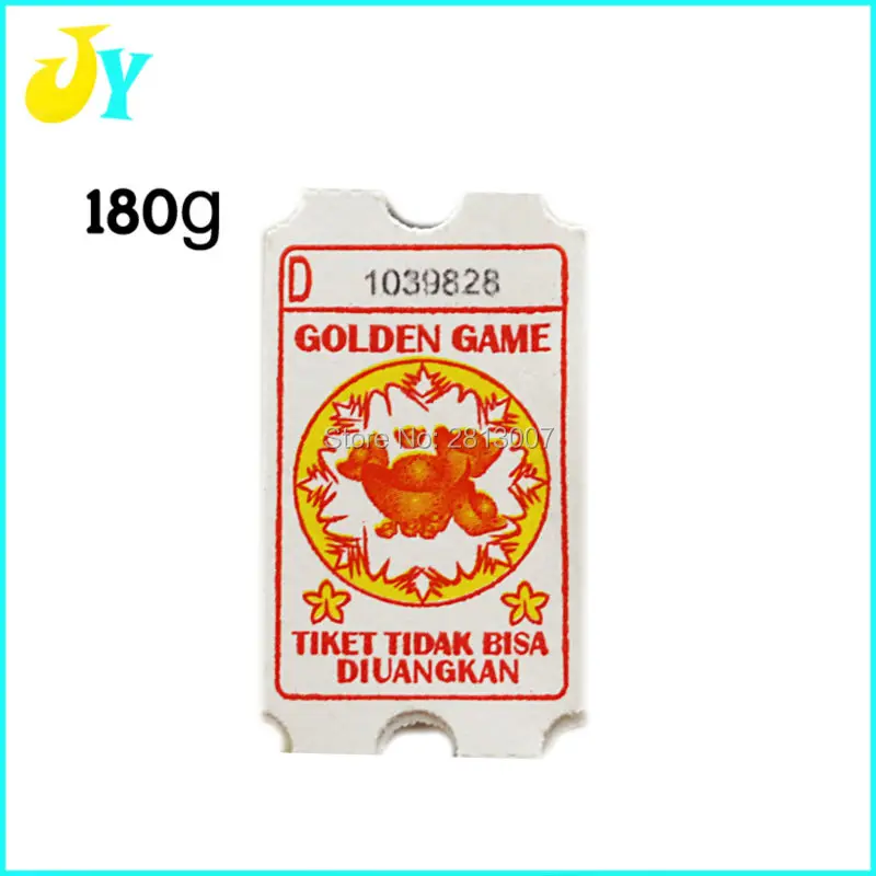 2000 шт лотерейных билетов 50 мм* 30 мм 160 г или 180 г выкупа длинных билетов для видео игровой автомат