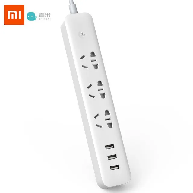 

YOUPIN Qingmi Original Smart Home Strip Socket Outlet Plug Smart Power Strip Wifi App Wireless Remote Power 3 Ports 3 USB