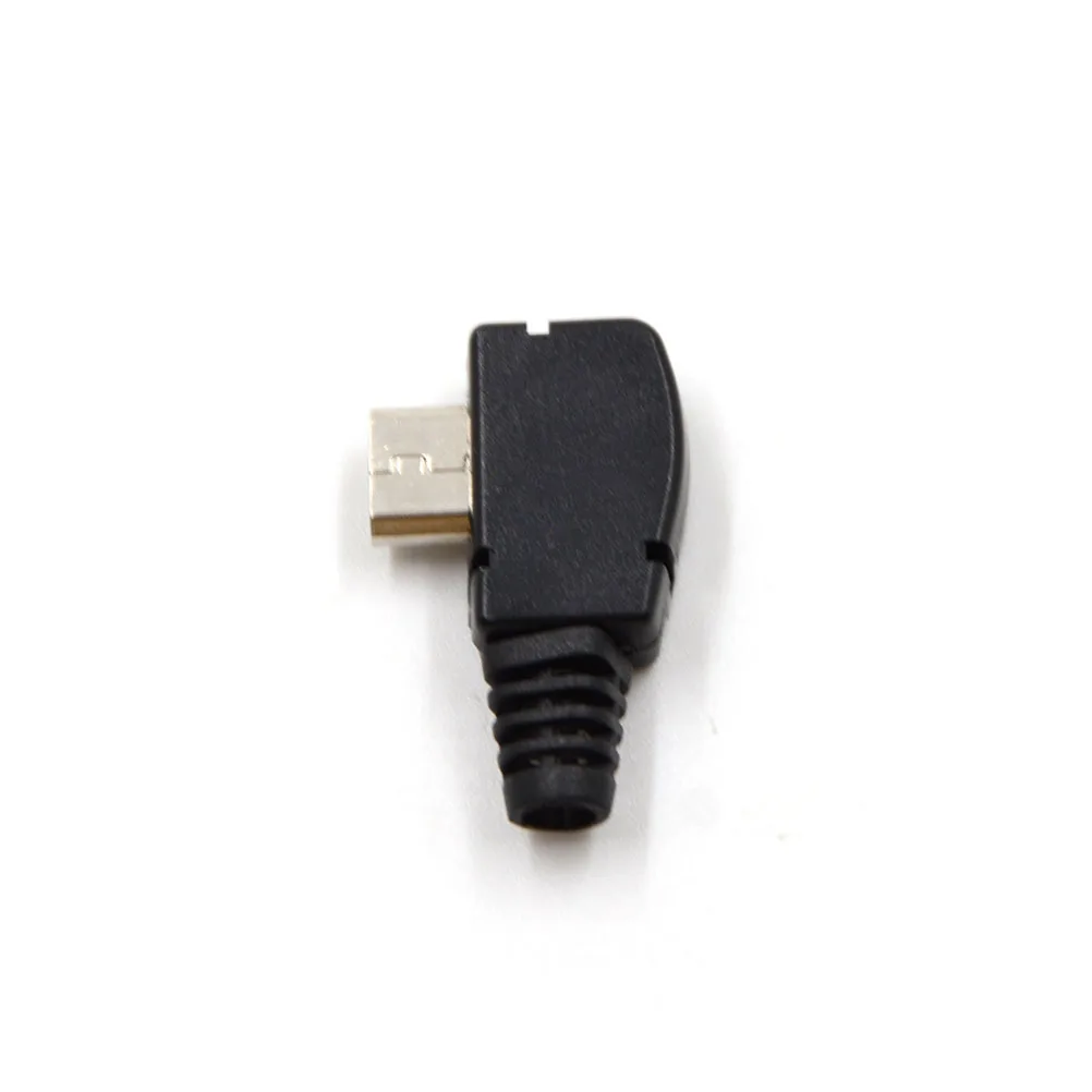 

5 P Port Right Angle Micro USB Male Plug Socket Connector With Plastic Cover