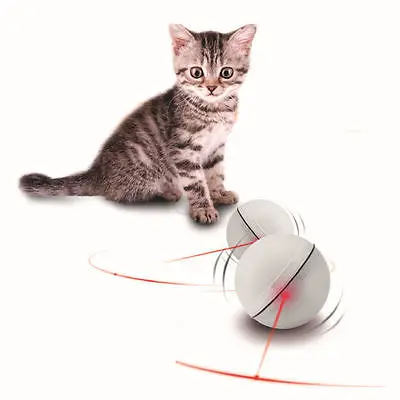 Кошка Собака светодиодная Лазерная шариковая Прорезыватель для домашних животных Забавные Упражнения Автоматическая интерактивная игрушка