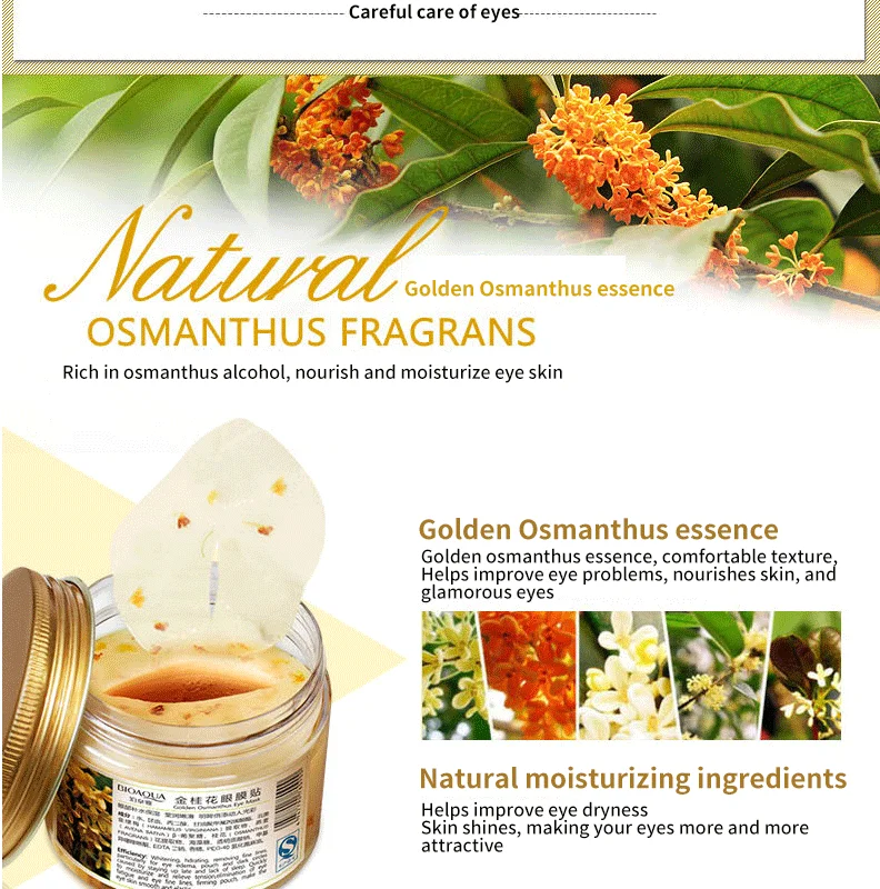 Bioaqua ouro osmanthus máscara de olho 80