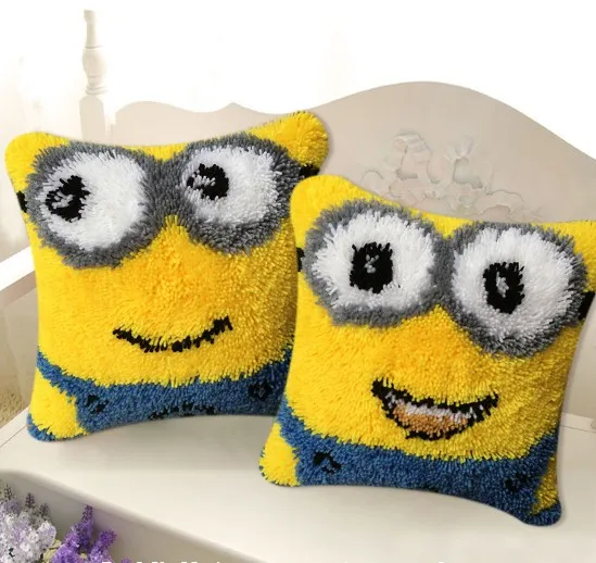 

Cartoon Latch Hook kits pillow coverhand craft embroidery DIY Crocheting handmade needlework supplies