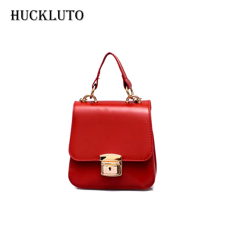 

HuckLuto Brand 2019 Limited Time Discount Korean Fashion Luxury Black Red Mini Shoulder Messenger Bag Leather Women's Handbags