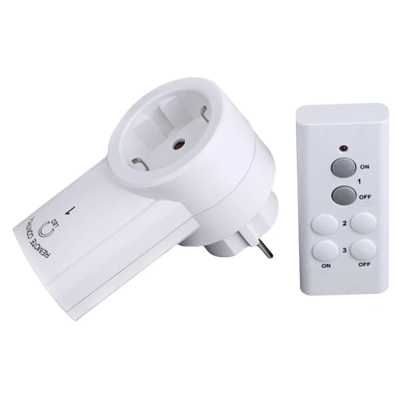

Wireless Control Home Power Outlet Light Switch Socket with Remote EU Connector Plug DC 12V CLH@8