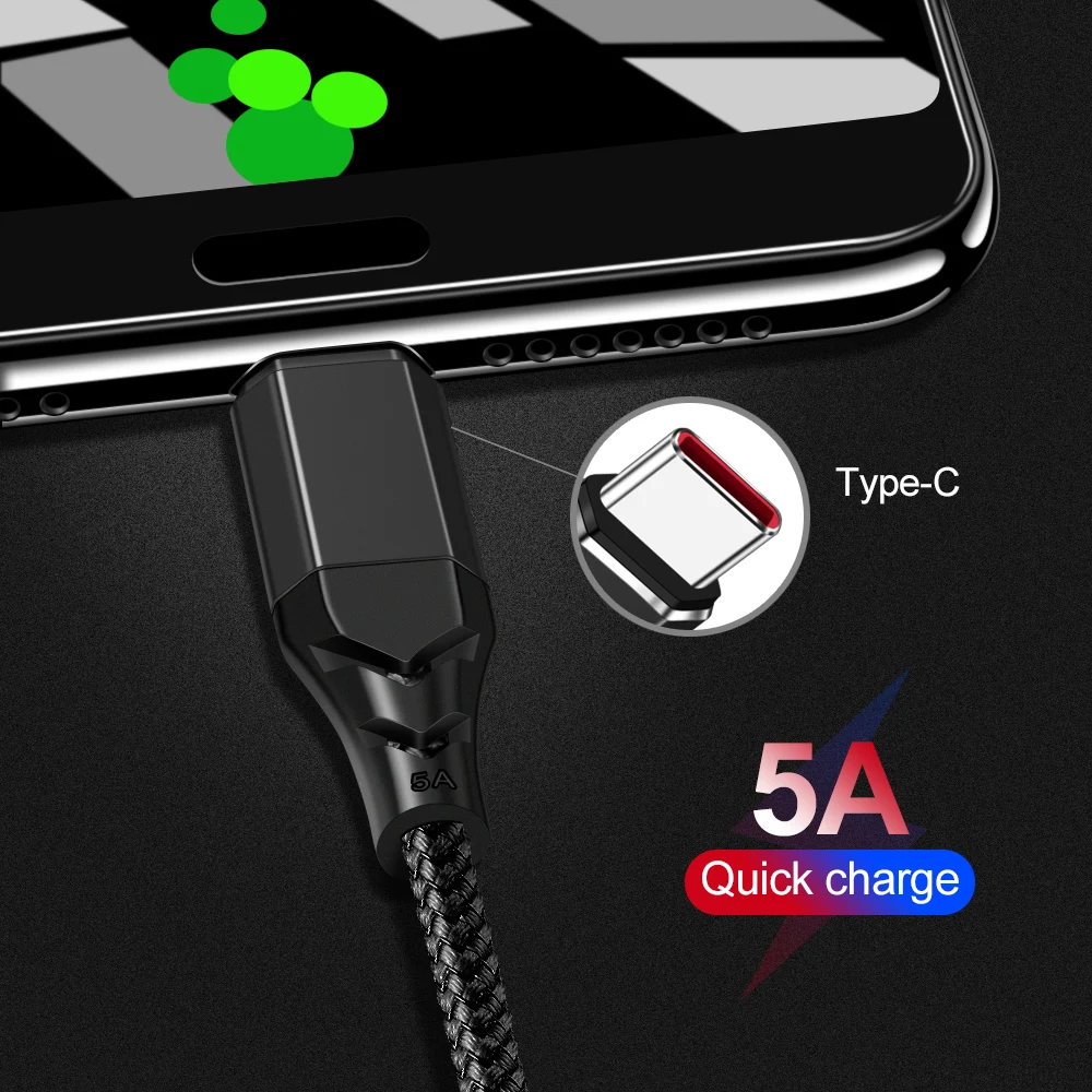 Олаф 5А usb type C кабель для быстрой зарядки кабель для передачи данных type-C USB C кабель для быстрой зарядки для Xiaomi Redmi Note 7 huawei samsung S10 S9