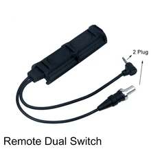 Страйкбол дистанционный двойной переключатель(2 разъема) Тактический прижим переключатель для фонарика и PEQ серии Light Acessorios WNE07011