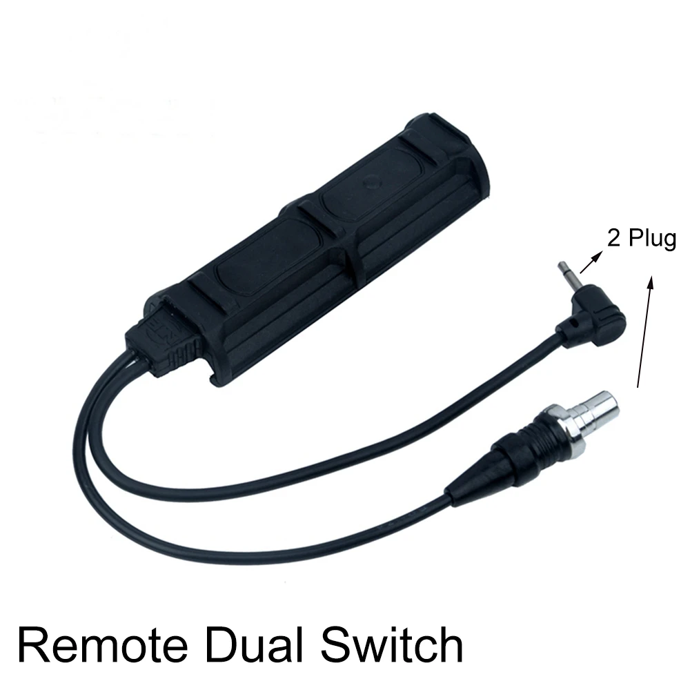 Страйкбол дистанционный двойной переключатель (2 разъема) Тактический прижим переключатель для фонарика и PEQ серии Light Acessorios WNE07011