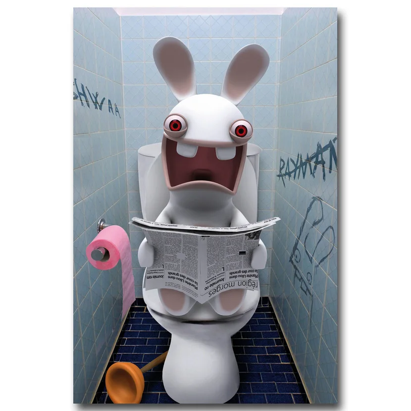 Rayman Raving Rabbids Art Kain Sutra Cetak Poster 13x20 