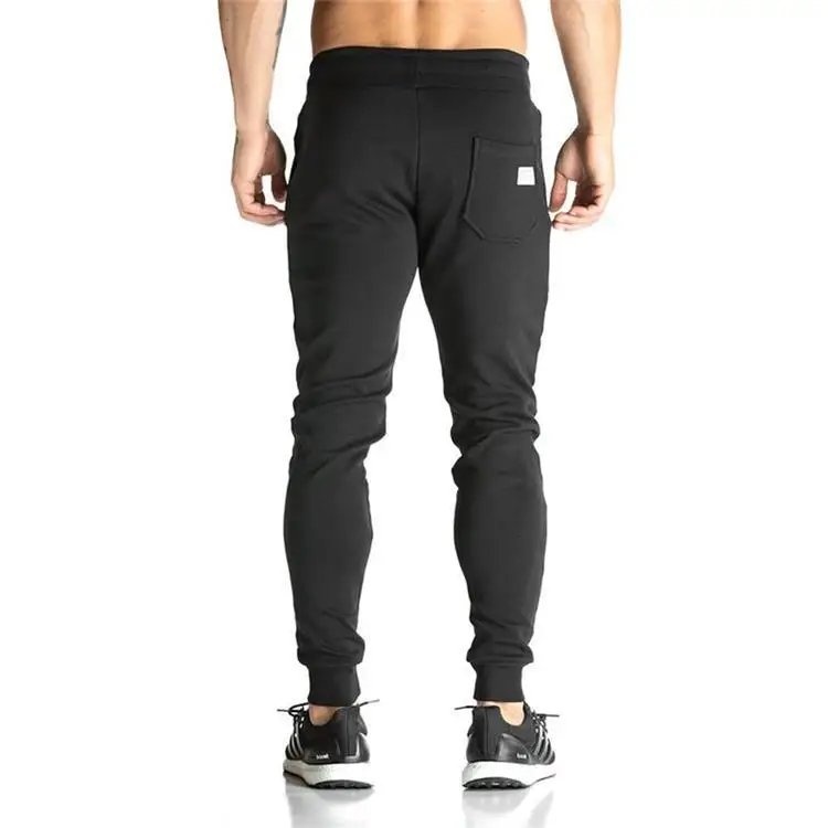 Мужские Брендовые спортивные штаны, повседневные эластичные хлопковые мужские штаны для фитнеса, тренировочные штаны, обтягивающие спортивные штаны, брюки для бега